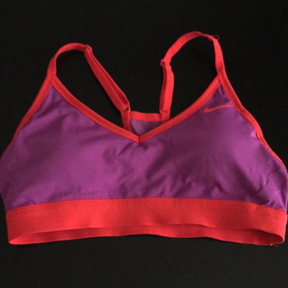 Nike Tops - Nike pro Indy bra purple and red size small